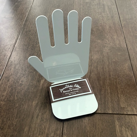 Rare discontinued Jonathan Adler for Barnes & Noble lightblue hand metal bookend - Picture 1 of 1